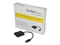 StarTech USB C to DisplayPort Adapter with Power Delivery, 4K 60Hz HBR2, USB Type-C to DP 1.2 Monitor/Display Video Converter w/ 60W PD Pass-Through Charging, Thunderbolt 3 Compatible - USB-C Male to DP Female (CDP2DPUCP) - DisplayPort-adapter - USB-C (hane) till DisplayPort, USB-C (enbart ström) (hona) - Displayport 1.2/Thunderbolt 3 - USB Power Delivery (60W), 4K60 Hz (4096 x 2160) stöd - svart CDP2DPUCP