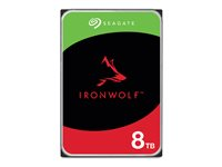 Seagate IronWolf ST8000VN002 - Kiintolevyasema - 8 Tt - sisäinen - 3.5" - SATA 6Gb/s - puskuri: 256 Mt - sekä 3 vuoden Seagate Rescue Data Recovery ST8000VN002