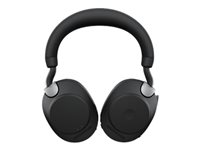 Jabra Evolve2 85 UC Stereo - Kuulokkeet + mikrofoni - täysikokoinen - Bluetooth - langaton, langallinen - aktiivinen melunpoisto - 3,5 mm jakkiliitin - melua vaimentava - musta 28599-989-989