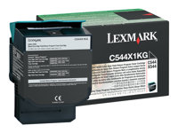 Lexmark - Erittäin tuottoisa - musta - alkuperäinen - väriainekasetti LCCP, LRP malleihin Lexmark C544dn, C544dtn, C544dw, C544n, X544dn, X544dn RCS, X544dtn, X544dw, X544n C544X1KG