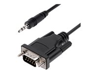 StarTech 3ft (1m) DB9 to 3.5mm Serial Cable for Serial Device Configuration, RS232 DB9 Male to 3.5mm Cable for Calibrating Projectors, Digital Signage, and/or TVs via Audio Jack - Al-Mylar EMI Shielding (9M351M-RS232-CABLE) - Seriell kabel - DB-9 (hane) till mini-phone stereo 3.5 mm (hane) - 1 m - formpressad, tumskruvar - svart 9M351M-RS232-CABLE