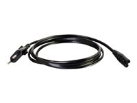 C2G Non-Polarised Power Cord - Virtajohto - power IEC 60320 C7 to power CEE 7/7 (uros) - vaihtovirta 250 V - 2 m - valettu - musta 80617