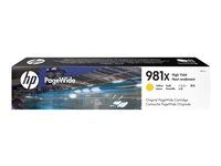 HP 981X - 116 ml - Tuottoisa - keltainen - alkuperäinen - PageWide - mustepatruuna malleihin PageWide Enterprise Color MFP 586; PageWide Managed Color E55650 L0R11A