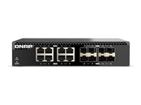 QNAP QSW-3216R-8S8T - Kytkin - 8 x 100/1000/2.5G/5G/10GBase-T + 8 x 10Gb Ethernet SFP+ - telineeseen asennettava QSW-3216R-8S8T