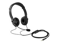 Kensington Hi-Fi Headphones with Mic - Kuulokkeet mikrofonilla varustettu - korvien päällä - langallinen - 3,5 mm jakkiliitin K33597WW