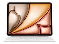 Apple Magic Keyboard - Tangentbord och foliefodral - med pekdyna - Apple Smart connector - QWERTY - dansk - vit - för 13-inch iPad Air (M2, M3) MDFW4DK/A