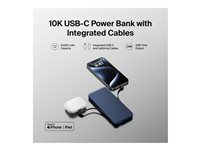 Belkin BoostCharge Plus - Virtapankki - 10000 mAh - 23 watti(a) - Fast Charge - 2 lähtöliittimet (Lightning, 24 pin USB-C) - keskiyön sininen BPB006BTBLU