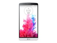 LG G3 D855 - 4G pekskärmsmobil - RAM 3 GB / Internminne 32 GB - microSD slot - LCD-skärm - 5.5" - 2560 x 1440 pixlar - rear camera 13 MP - silkesvit LGD855.ANEUWH