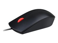 Lenovo Essential - Mus - höger- och vänsterhänta - optisk - 3 knappar - kabelansluten - USB - svart - för ThinkPad T16 Gen 4 21QN 4Y50R20863