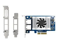 QNAP QXG-10G2T-X710 - Verkkosovitin - PCIe 3.0 x4 matala profiili - 10Gb Ethernet x 2 malleihin QNAP QSW-1208-8C, QSW-M2108-2C QXG-10G2T-X710