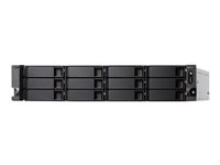 QNAP TS-h1283XU-RP - NAS-server - 12 fack - kan monteras i rack - SATA 6Gb/s - RAID 0, 1, 5, 6, 10, 50, JBOD, 5 hot spare, 6-reservsnabbyte, 60, 10 hot spare, RAID TP - RAM 32 GB - Gigabit Ethernet / 10 Gigabit Ethernet / 10Gbps SFP+ - iSCSI support - 2U TS-H1283XU-RP-E2236-32G
