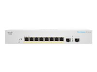 Cisco Business 220 Series CBS220-8P-E-2G - Kytkin - smart - 8 x 10/100/1000 (PoE+) + 2 x Gigabit SFP (uplink) - telineeseen asennettava - PoE+ (67 W) CBS220-8P-E-2G-EU