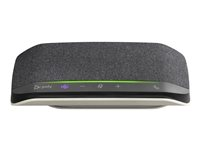 Poly Sync 10-M - Haut-parleur main libre - filaire - USB-C, USB-A - argent - Certifié pour Microsoft Teams 77P34AA