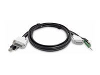 StarTech.com - Tangentbords-/video-/muskabel - TAA-kompatibel - USB typ A, DVI, 3,5 mm ljuduttag (hane) till USB Type B, DVI, 3,5 mm ljuduttag (hane) - 1.8 m SKDVMMKVM06-TAA