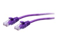 C2G 25ft (7.6m) Cat6a Snagless Unshielded (UTP) Slim Ethernet Network Patch Cable - Purple - Kytkentäkaapeli - RJ-45 (uros) to RJ-45 (uros) - 7.6 m - 4.8 mm - UTP - CAT 6a - valettu, piikitön - violetti C2G30194