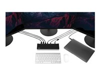 StarTech.com 4K USB-C-docka för tre skärmar med 5 USB 3.0-portar - 100W PD - Dockningsstation - USB-C - HDMI, DP - 1GbE - 100 Watt - TAA-kompatibel - Storbritannien, Europa DK30CH2DEPUE