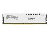 Kingston FURY Beast - DDR5 - moduuli - 16 Gt - DIMM 288 nastaa - 6000 MHz / PC5-48000 - CL30 - 1.4 V - puskuroimaton - on-die ECC - valkoinen KF560C30BWE-16