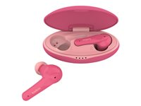 Belkin SoundForm Nano for Kids - Aidosti langattomat kuulokkeet mikrofonilla varustettu - korvansisäiset - Bluetooth - vaaleanpunainen PAC003BTPK