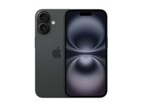 Apple iPhone 16 - 5G smartphone - dual-SIM / Internminne 128 GB - OLED display - 6.1" - 2556 x 1179 pixlar - 2 bakre kameror 48 MP, 12 MP - front camera 12 MP - svart MYE73QN/A