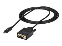 StarTech 2 m USB-C till VGA-kabel - 1920 x 1200 - Svart - Video/USB-kabel - USB-C (hane) till HD-15 (VGA) (hane) - 2 m - 1920 x 1200 (WUXGA) stöd - svart - för P/N: TB4CDOCK CDP2VGAMM2MB