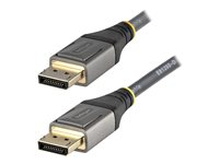 StarTech 16ft (5m) VESA Certified DisplayPort 1.4 Cable, 8K 60Hz HDR10, Ultra HD 4K 120Hz DP Video Cable, DisplayPort to DisplayPort Cable, DP Cord for Monitors/Displays, M/M - DP 1.4 Cable with Latches (DP14VMM5M) - DisplayPort-kabel - DisplayPort (hane) till DisplayPort (hane) - DisplayPort 1.4 - 5 m - formpressad, passiv, 8K60 Hz (7680 x 4320) stöd, 4K120 Hz (3840 x 2160) stöd - grå, svart DP14VMM5M