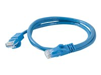 C2G Cat6 Booted Unshielded (UTP) Network Patch Cable - Kytkentäkaapeli - RJ-45 (uros) to RJ-45 (uros) - 10 m - UTP - CAT 6 - valettu, piikitön, säikeinen - sininen 83392