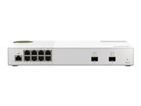 QNAP QSW-M2108-2S - Kytkin - Hallinnoitu - 2 x 10 Gigabit SFP+ + 8 x 2.5GBase-T - työpöytä QSW-M2108-2S