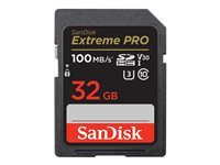 SanDisk Extreme Pro - Flash-muistikortti - 32 Gt - Video Class V30 / UHS-I U3 / Class10 - SDHC UHS-I SDSDXXO-032G-GN4IN