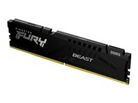 Kingston FURY Beast - DDR5 - moduuli - 16 Gt - DIMM 288 nastaa - 5600 MHz / PC5-44800 - CL36 - 1.25 V - puskuroimaton - on-die ECC - musta KF556C36BBE-16