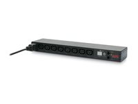 APC Switched Rack PDU - Kraftdistributionsenhet (kan monteras i rack) - AC 208-230 V - Ethernet, RS-232 - ingång: IEC 60320 C20 - utgångskontakter: 8 (power IEC 60320 C13) - 1U - 2.49 m sladd - svart - för P/N: AR4017A, SRT5KRMXLT-A, SRT6KRMXLT-A, SRT8KRMXLT-A, SRTL2K2RM1UWC, SRTL2K2RM1UWNC AP7921B