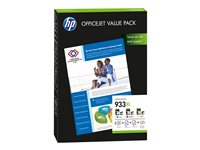 HP 933XL Value Pack - 3-pack - gul, cyan, magenta - bläckpatron/papperssats CR711AE