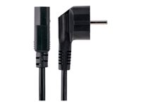 StarTech 3m (10ft) Computer Power Cord, 18AWG, EU Schuko to C13 Power Cord, 10A 250V, Black Replacement AC Cord, TV/Monitor Power Cable, Schuko CEE 7/7 to IEC 60320 C13 Power Cord - PC Power Supply Cable (713E-3M-POWER-CORD) - Strömkabel - power CEE 7/7 (P) vinklad till power IEC 60320 C13 - AC 250 V - 10 A - 3 m - formpressad - svart - Europa 713E-3M-POWER-CORD