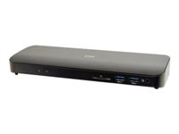 C2G Thunderbolt 3 USB-C 10-in-1 Dual Display Dock with 4K HDMI, Ethernet, USB, SD Card Reader, 3.5mm Audio and Power Delivery up to 60W - Dockningsstation - USB-C / Thunderbolt 3 - HDMI - 1GbE - 135 Watt C2G80933