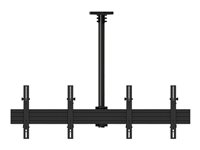 Multibrackets M Menu Board Mount Pro MBC2X1U - Asennuspakkaus (kattolevy, tolppakiinnike, asennusradat, kattolevyn suojus, 4 tilt arms, 2 laajennusputkea (1,5 m)) malleihin 2 LCD-näyttöä - alumiini, teräs - musta -näytön koko: 40"-65" - kattoon asennettava 7350073733934