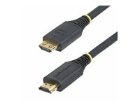 Startech 15ft High Speed HDMI Cable w/Gripping Connectors, 4K 60Hz - Hög hastighet - HDMI-kabel med Ethernet - HDMI hane till HDMI hane - 4.5 m - skärmad - svart - halogenfri, passiv, 4K60Hz stöd, 1080p stöd 240 Hz, 2K144Hz stöd HDMI2-CABLE-GRIP-15F