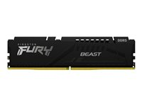 Kingston FURY Beast - DDR5 - moduuli - 16 Gt - DIMM 288 nastaa - 6000 MHz / PC5-48000 - CL40 - 1.35 V - puskuroimaton - on-die ECC - musta KF560C40BB-16