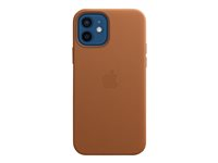 Apple - Skydd för mobiltelefon - med MagSafe - läder - sadelbrun - för iPhone 12, 12 Pro MHKF3ZM/A