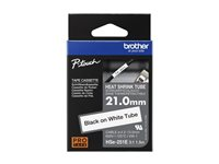 Brother HSe-251E - Svart på vitt - Rulle (2,1 cm x 1,5 m) 1 kassett(er) hängande låda - rörtejp för värmekrympning - för P-Touch PT-D800W, PT-E550WVP HSE251E