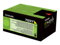 Lexmark 702XY - Extra lång livslängd - gul - original - tonerkassett LCCP, LRP - för Lexmark CS510de, CS510dte 70C2XY0