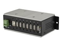 Startech USB 2.0-hubb med 7 portar - Industriell USB-A-hubb i metall med ESD- och 350 W överspänningsskydd - Utökad driftstemperatur -40 till 85 &degC - monterbar på DIN-skena/vägg/skrivbord - USB-expansionshubb - Hubb - 7 x USB 2.0 - DIN-skenmonterbar - Likström - TAA-kompatibel - för P/N: ITB20D3250 HB20A7AME