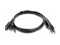 StarTech.com - Tangentbords-/video-/muskabel - TAA-kompatibel - USB typ A, 3,5 mm ljuduttag, DisplayPort (hane) till USB Type B, 3,5 mm ljuduttag, DisplayPort (hane) - 91 cm SKDP2DPMMKVM03-TAA