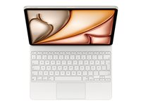 Apple Magic Keyboard - Tangentbord och foliefodral - med pekdyna - Apple Smart connector - svensk - vit - för 13-inch iPad Air (M2, M3) MDFW4S/A