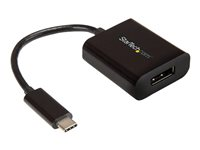 StarTech USB C to DisplayPort Adapter 4K 60Hz - USB Type-C to DP 1.4 Monitor Video Converter (DP Alt Mode) - Thunderbolt 3 Compatible - DisplayPort-adapter - USB-C (hane) till DisplayPort (hona) - Thunderbolt 3/DisplayPort 1.4 - 14 cm - 8K30 Hz (7680 x 4320) stöd, 4K60Hz stöd - svart - för P/N: BNDTB10GI, BNDTB210GSFP, BNDTB410GSFP, BNDTB4M2E1, BNDTBUSB3142, TB4CDOCK CDP2DP