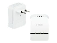 D-Link DHP-329AV - Starter Kit - PowerLine adaptersats HomePlug AV (HPAV), IEEE 1901 - vägginsticksbar (paket om 2) DHP-329AV/E