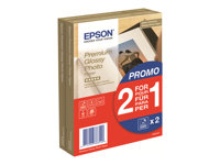 Epson Premium Glossy Photo Paper BOGOF - Kiiltävä - 100 x 150 mm - 255 g/m² - 40 arkki (arkit) valokuvapaperi (pakkaus sisältää 2) malleihin EcoTank ET-2650, 2750, 2751, 2756, 2850, 2851, 2856, 4750, 4850 C13S042167