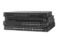 Cisco 550X Series SF550X-48 - Kytkin - L3 - Hallinnoitu - 48 x 10/100 + 2 x 10 Gigabit SFP+ yhdistelmä + 2 x SFP+ - telineeseen asennettava SF550X-48-K9-EU