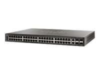 Cisco Small Business SF500-48 - Kytkin - Hallinnoitu - 48 x 10/100 + 2 x combo Gigabit SFP + 2 x SFP - telineeseen asennettava SF500-48-K9-G5