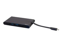 Legrand USB-C All-in-One Travel Dock with 4K HDMI, VGA, Ethernet, USB, SD Card Reader and Power Delivery - Dockningsstation - USB-C 3.1 / Thunderbolt 3 - VGA, HDMI - 1GbE 82117