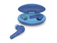 Belkin SoundForm Nano for Kids - Aidosti langattomat kuulokkeet mikrofonilla varustettu - korvansisäiset - Bluetooth - sininen PAC003BTBL