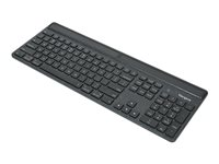 Targus EcoSmart - Tangentbord - hållbar energiutvinning - antimikrobiell - bakgrundsbelyst - trådlös - Bluetooth 5.0 - QWERTY - Nordisk - tangentbrytare: Saxnyckel - svart - recycled packaging AKB868NO